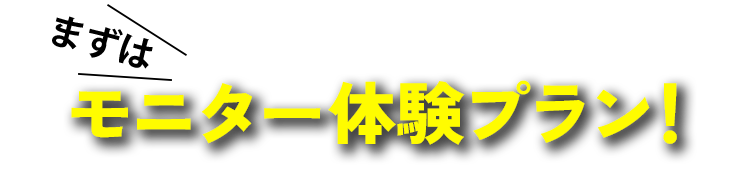 モニター体験プラン
