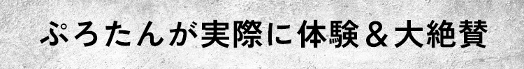 ぷろたんが実際に体験&大絶賛