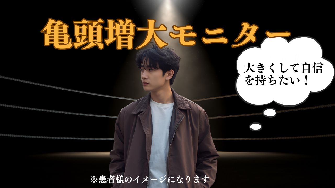 仮性包茎対策として亀頭増大術(ヒアルロン酸PRO5cc)を行った症例のビフォーアフター