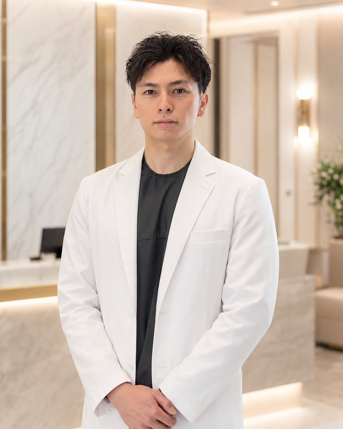PRO CLINIC銀座院長 洪嵩典の白衣ポートレート