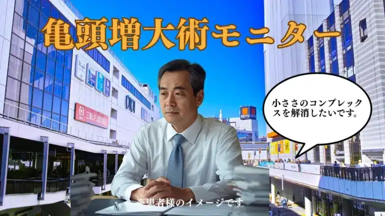 ヒアルロン酸PRO4ccによる亀頭増大術の症例写真。小さかった亀頭へバランス良く注入し、ボリューム・カリ高・硬さの向上を目指した男性美容治療症例。