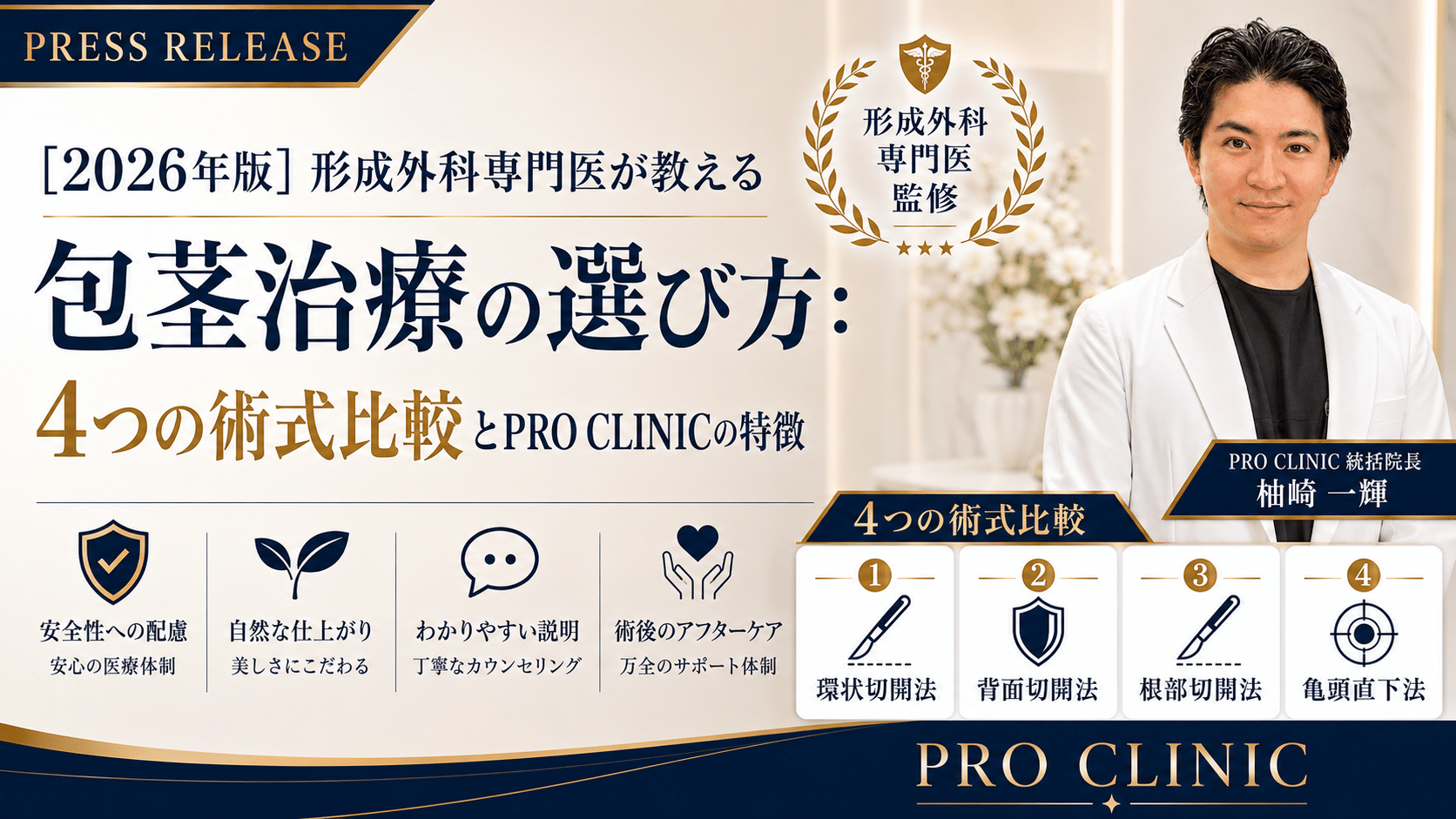 形成外科専門医が解説する包茎治療の選び方と4つの術式比較