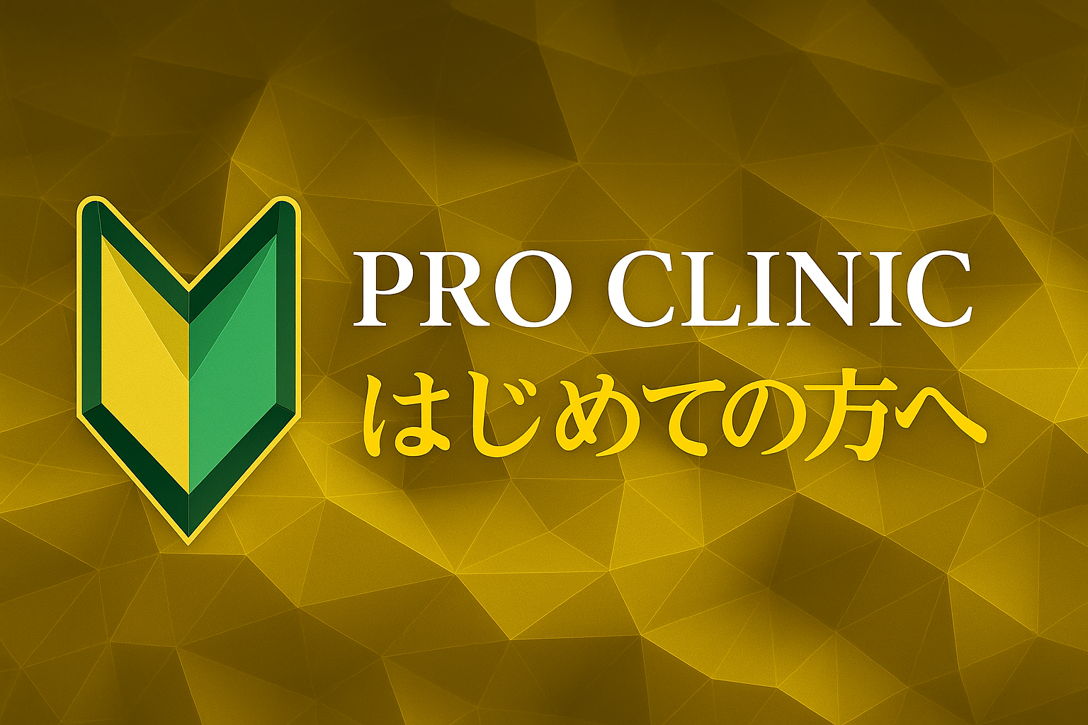 PRO CLINIC はじめての方へ 無料カウンセリング バナー